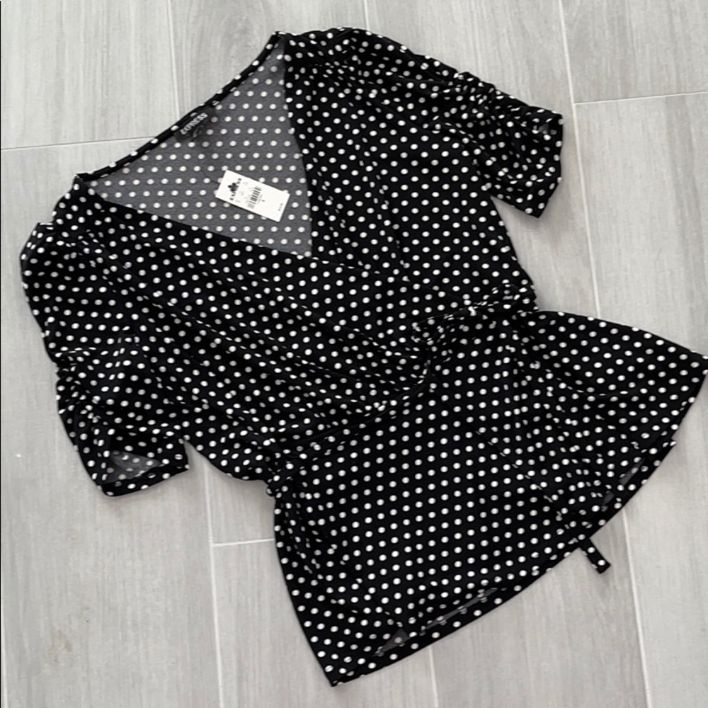 Express Flutter Peplum Top
